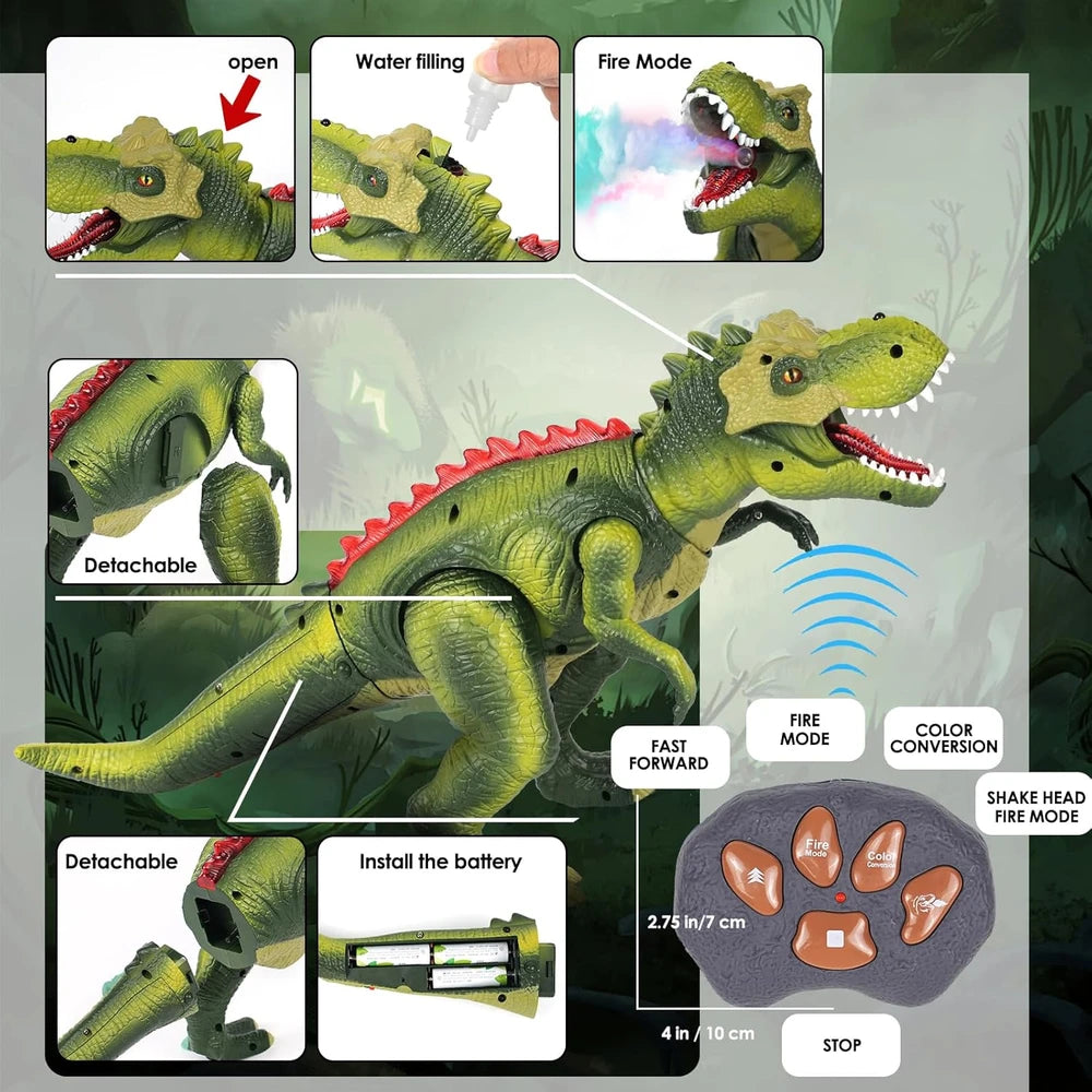 Remote Control Mist-Breathing Dinosaur (Buy one get one free)