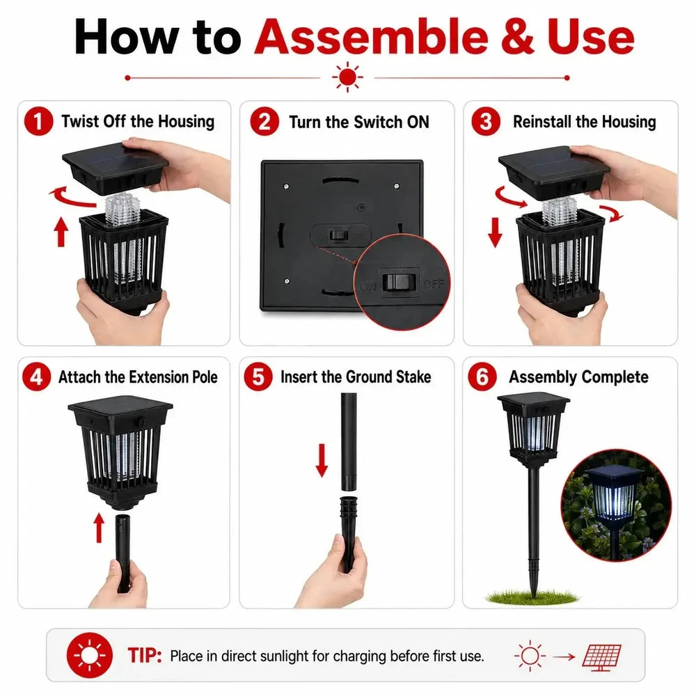 Solar Powered Mosquito Zapper