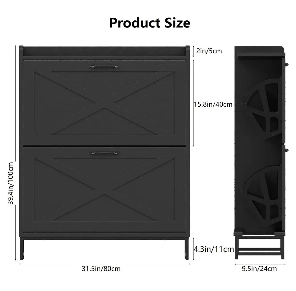 Farmhouse Shoe Storage Cabinet