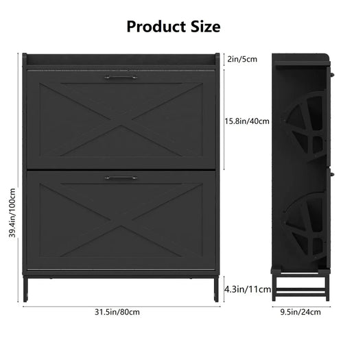 Farmhouse Shoe Storage Cabinet