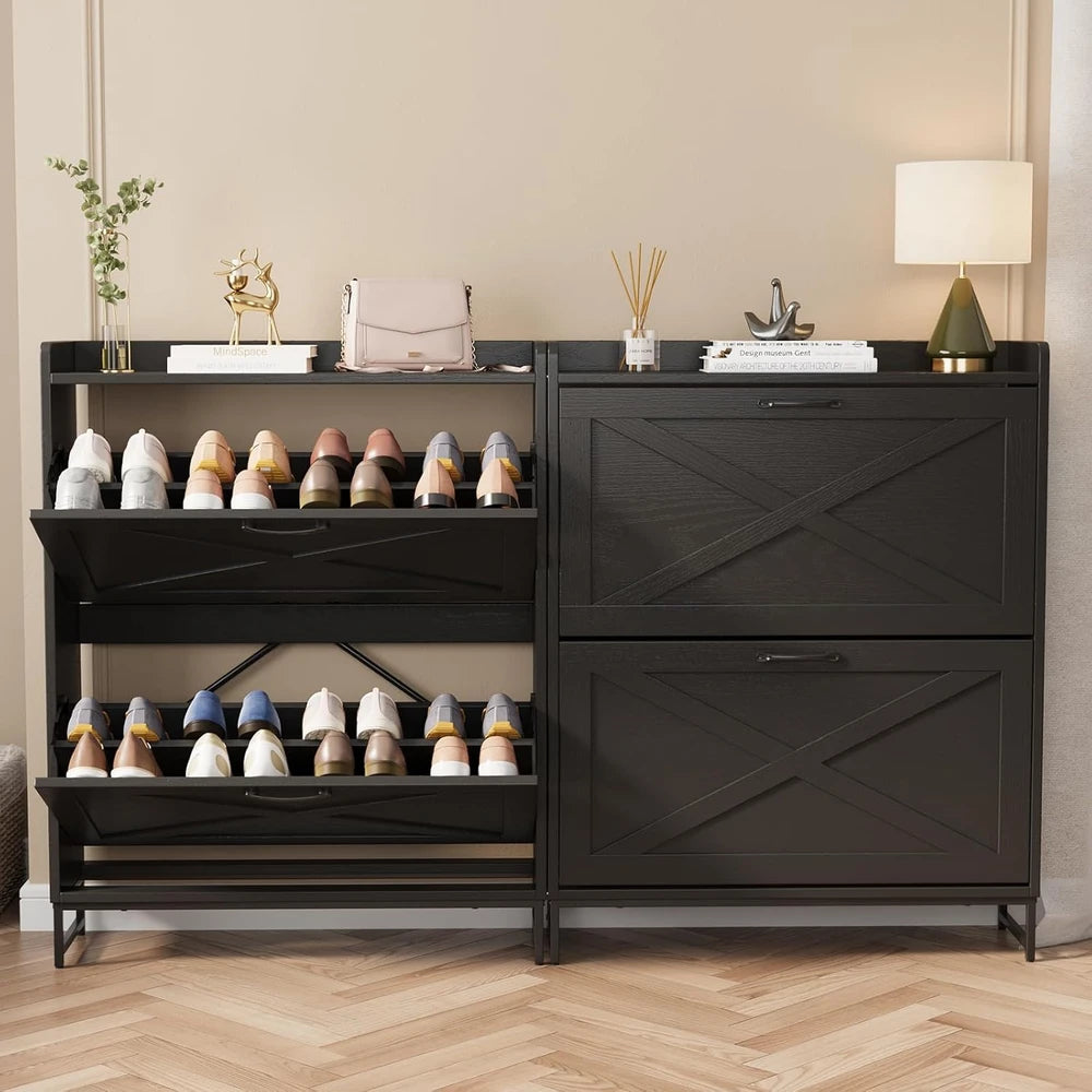 Farmhouse Shoe Storage Cabinet