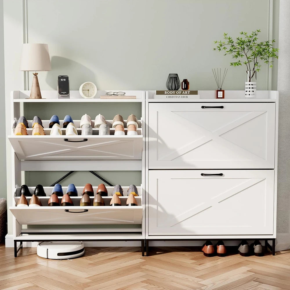 Farmhouse Shoe Storage Cabinet