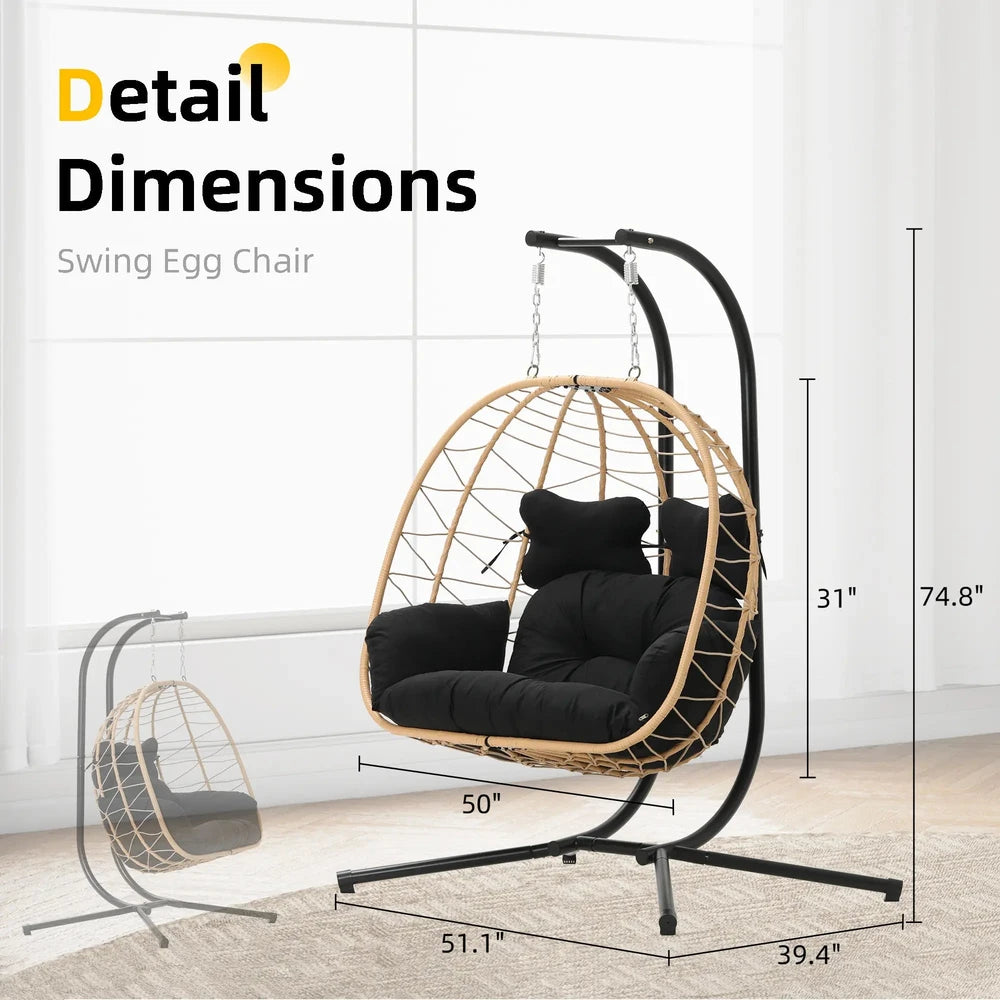 Foldable Double Egg Chair