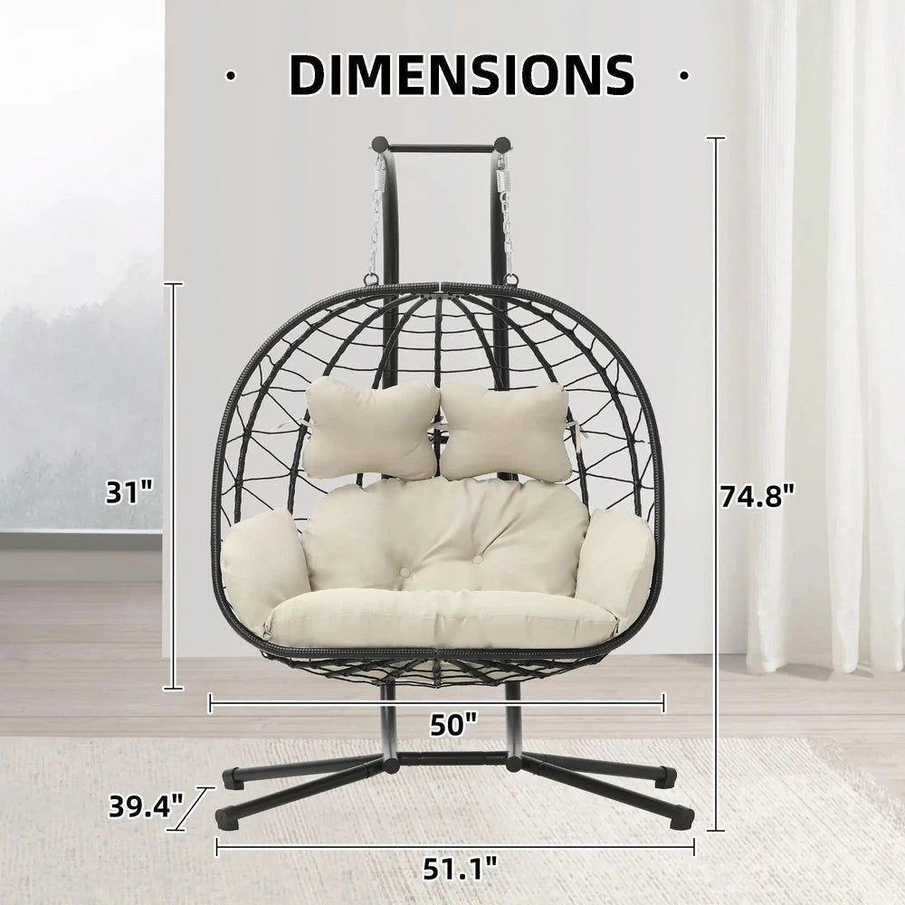 Foldable Double Egg Chair