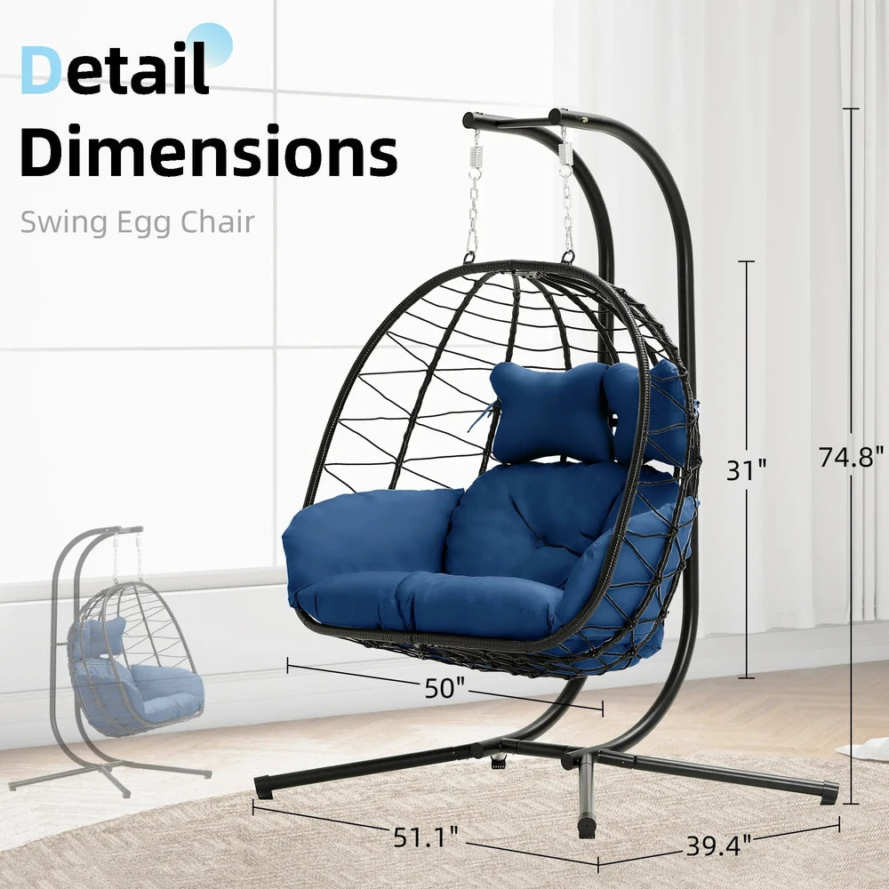 Foldable Double Egg Chair
