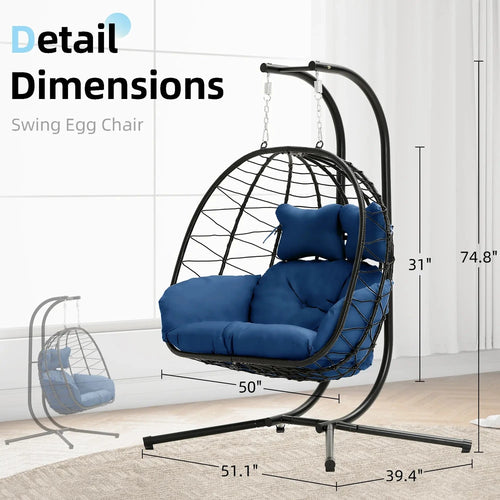 Foldable Double Egg Chair