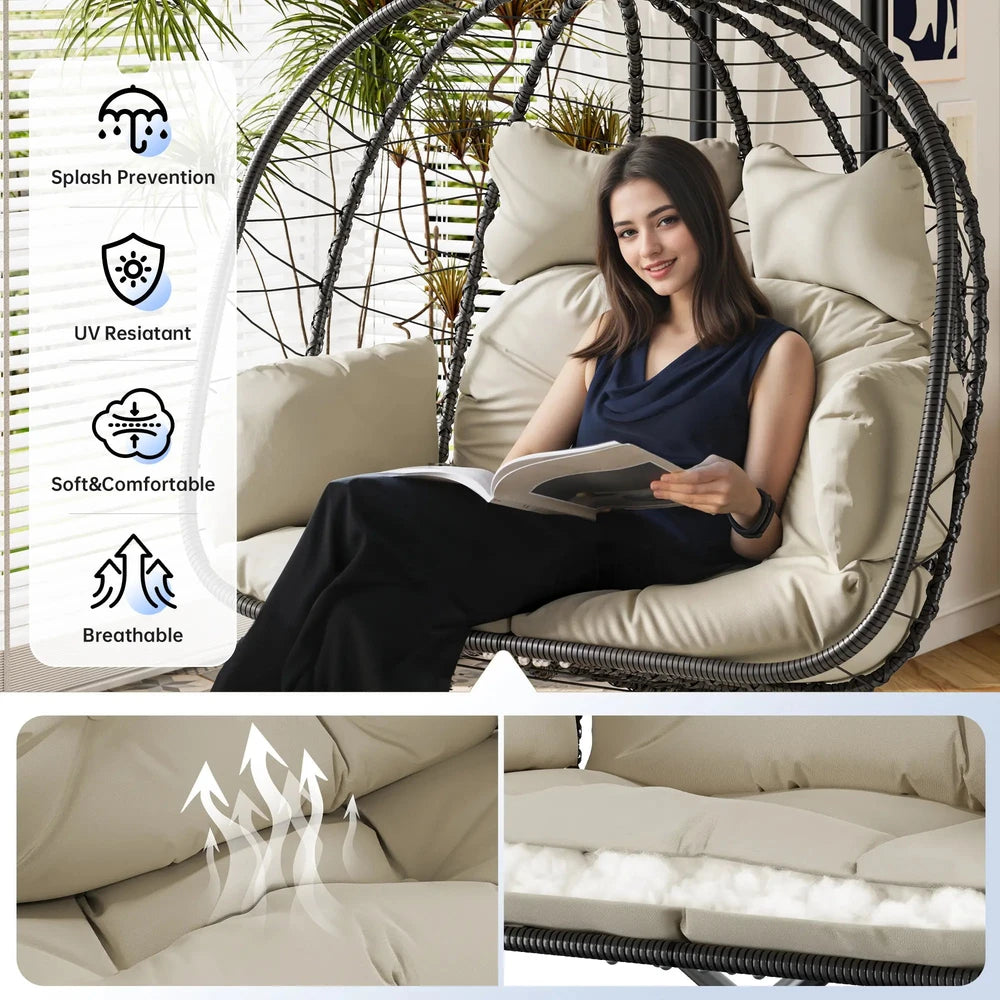 Foldable Double Egg Chair