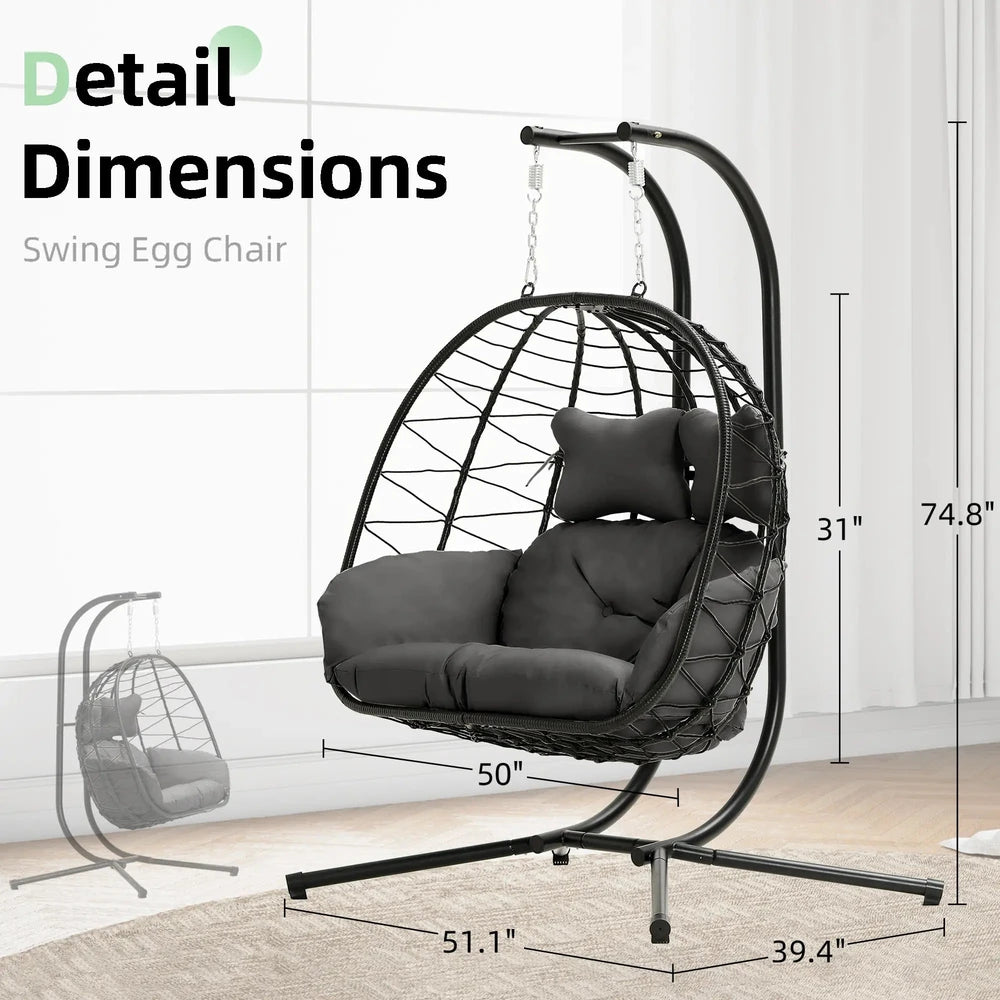 Foldable Double Egg Chair