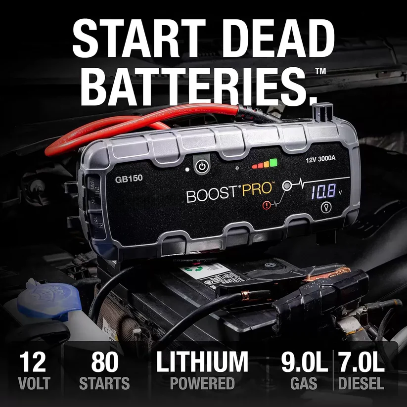 Jump Starter – 12 Lithium Battery Booster Pack, Portable Jump Box, Power Bank & Jumper Cables
