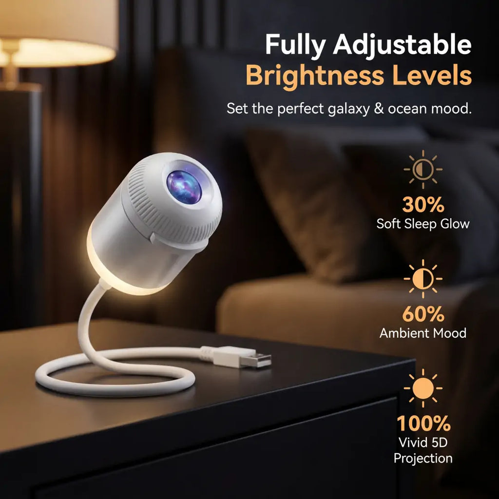 Comauo® NEXT-GEN SMART PROJECTION HD Smart Dynamic 5D Holographic Night Light Projector