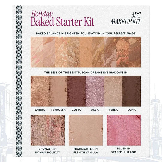 🔥LAST DAY 50% OFF -Baked Starter Kit - Tuscan Dreams includes Baked Multicolor Eyeshadow Palette