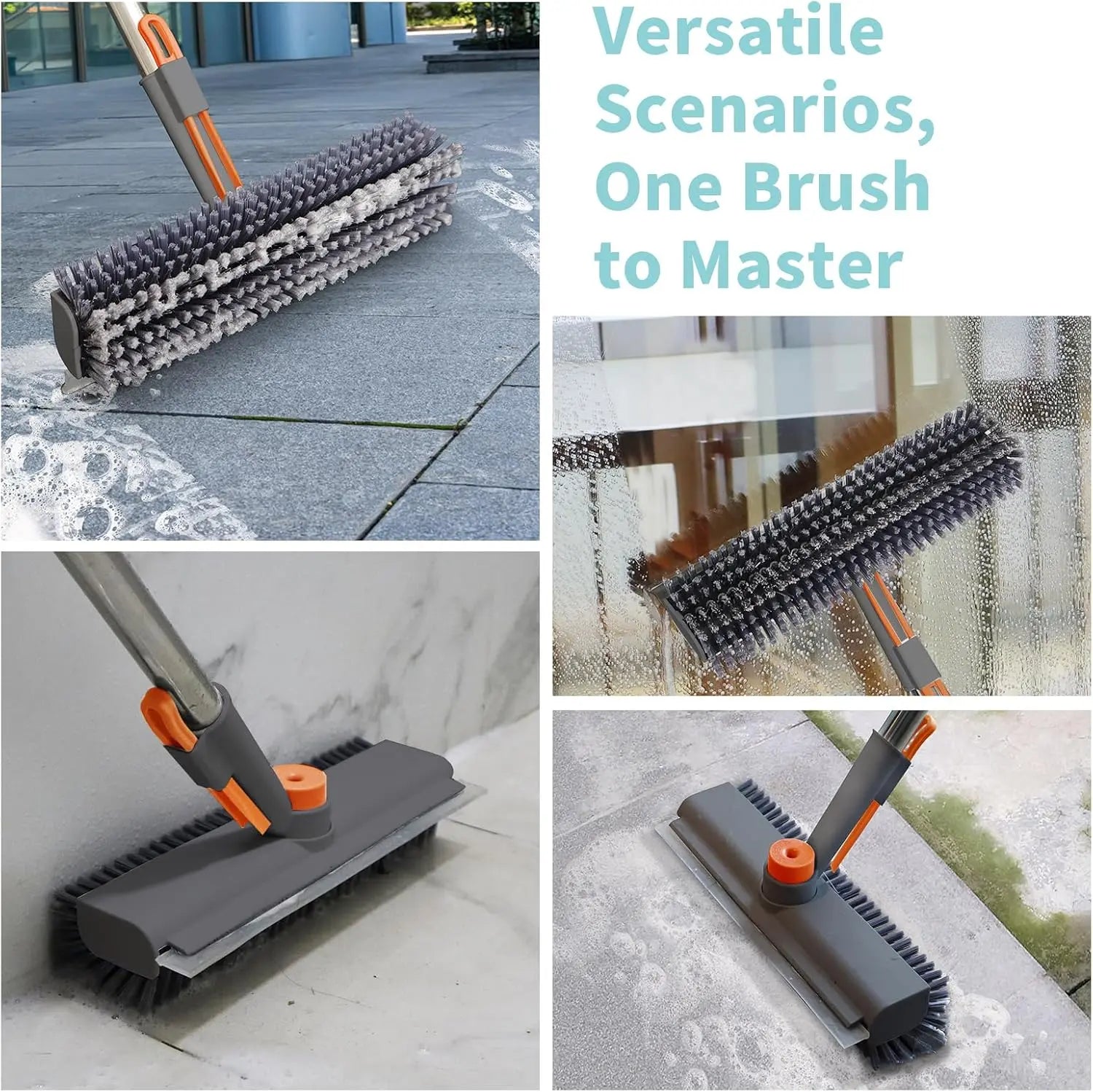 Floor Scrub Brush Bathtub Brush with Long Handle